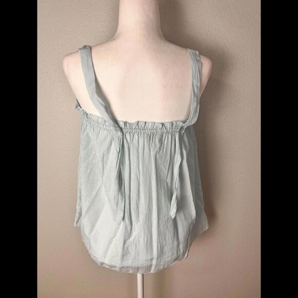Love by Gap Top Women Casual Sleeveless Blouse Small S Baby Blue Semi Sheer - Picture 4 of 6